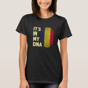 Tchad i mitt DNA-Flagga i Tchad T Shirt