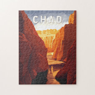 Tchad Illustration Resa Konst Vintage Pussel