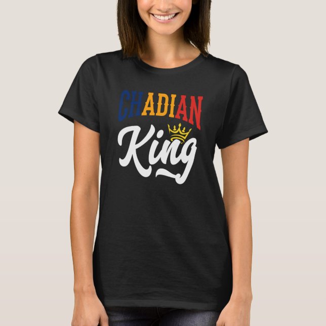 Tchad Kung Tchad Tchad Flagga T Shirt (Framsida)