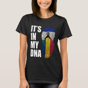 Tchad och Basotho Mix DNA Heritage Flagga T Shirt