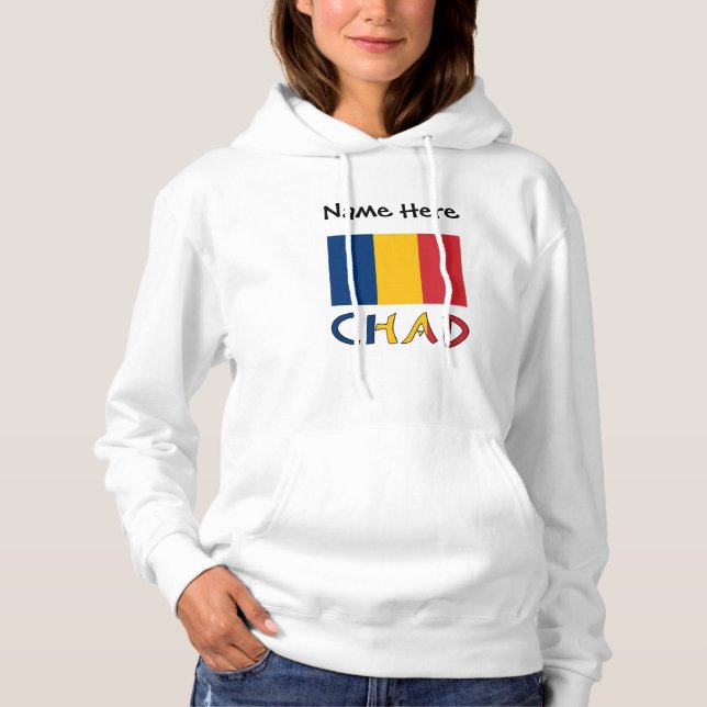 Tchad och Tchadisk flagga Personlig  T Shirt (Framsida)