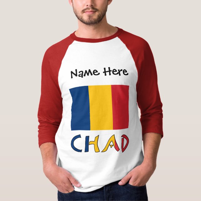 Tchad och Tchads Flagga Personlig T Shirt (Framsida)