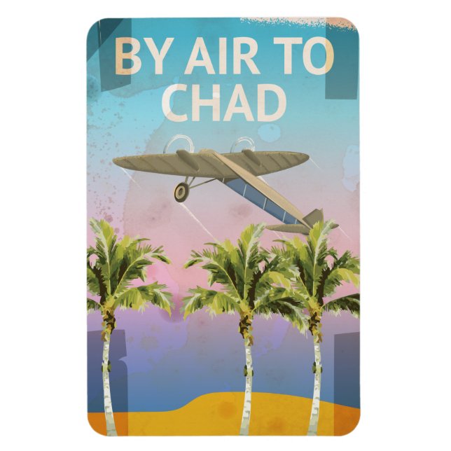 Tchad Vintage Resaaffisch Magnet (Vertikal)