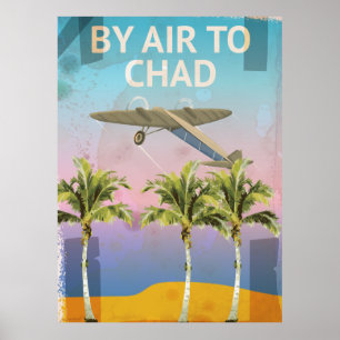 Tchad Vintage resor poster