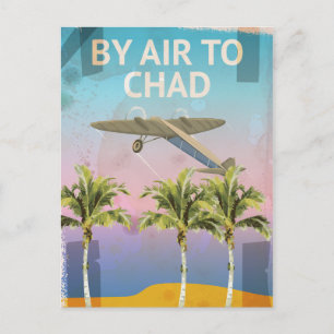 Tchad Vintage resor poster Vykort