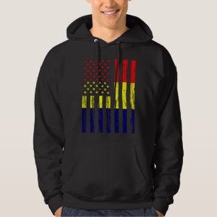 Tchadflagga Amerika US Det sitter i mitt DNA för t Hoodie