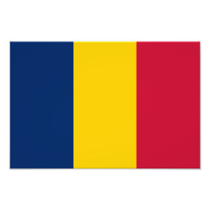 Tchads flagga fototryck