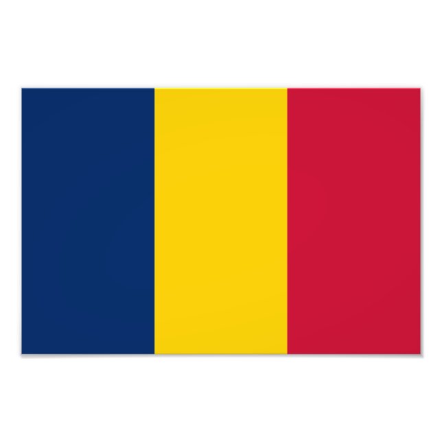 Tchads flagga fototryck (Framsidan)