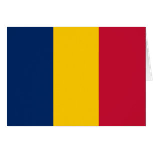 Tchads flagga hälsningskort