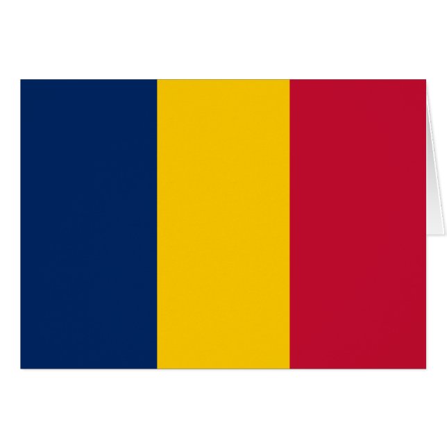 Tchads flagga hälsningskort (Framsidan Horizontal)