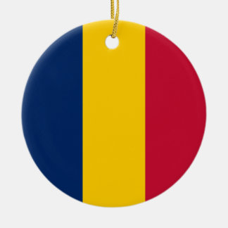 Tchads flagga julgransprydnad keramik
