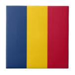 Tchads flagga kakelplatta<br><div class="desc">Tchads patriotiska flagga.</div>