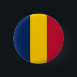 Tchads flagga knapp<br><div class="desc">Patriotisk flagga från Tchad.</div>