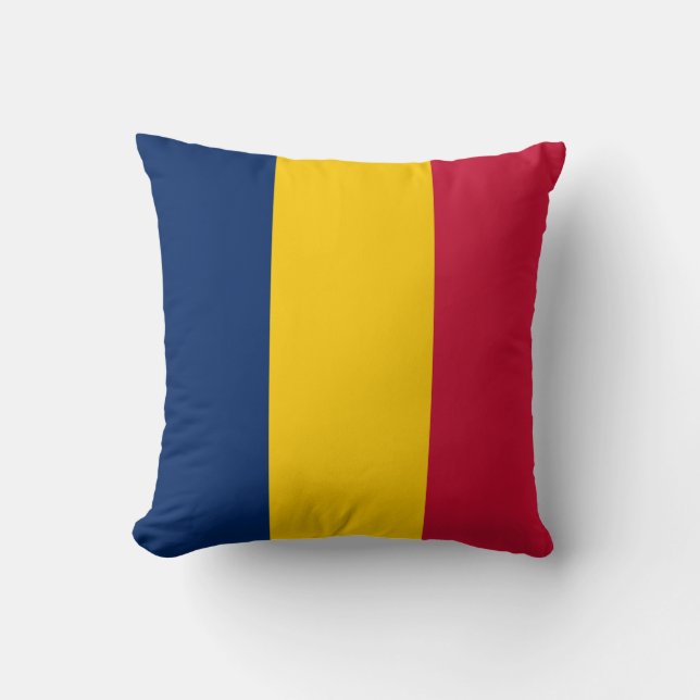 Tchads flagga kudde (Framsida)
