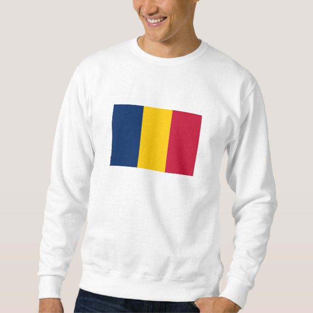 Tchads flagga lång ärmad tröja (Framsida)