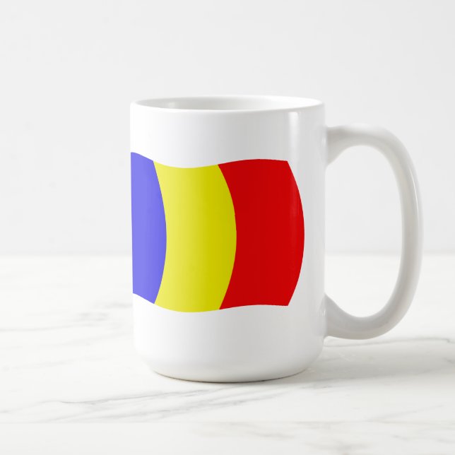 Tchads flagga Mugg (Höger)