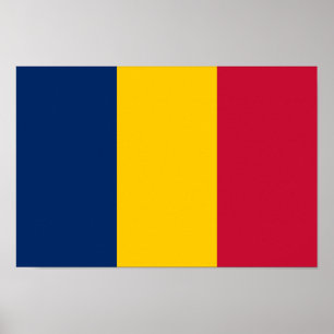 Tchads flagga poster