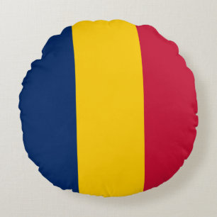 Tchads flagga rund kudde