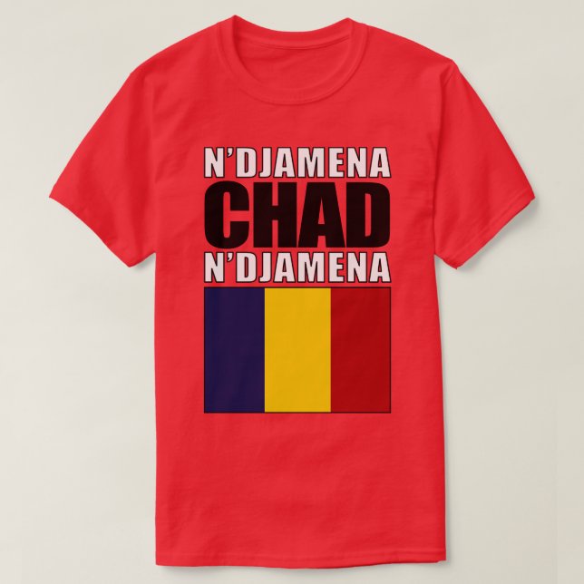 Tchads flagga t shirt (Design framsida)