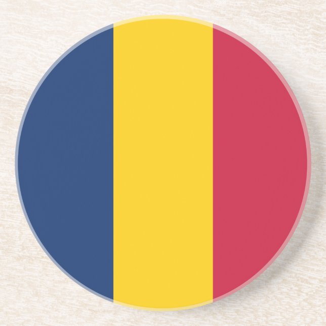 Tchads flagga underlägg (Framsidan)