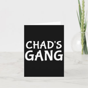 Tchads Gang First Namn Chad Bachelor Party Bröllop Kort