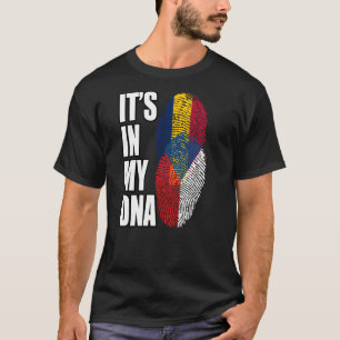 Tchads och Tjeckiens Mix DNA-Flagga T Shirt