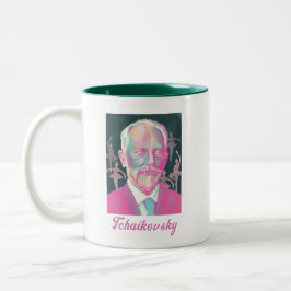 Tchaikovsky Färgrik Porträttcitat Två-Tonad Mugg