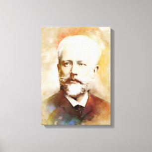Tchaikovsky på Canvas - Watercolor Stil