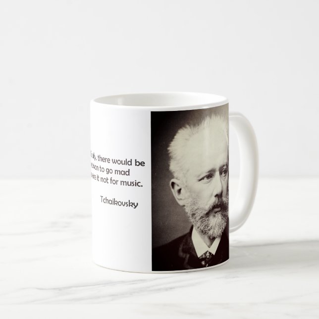 Tchaikovsky "resonerar för att gå den tokiga" kaffemugg (Framsida höger)
