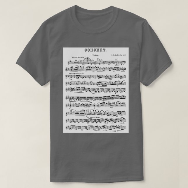 Tchaikovsky Violin Concerto T Shirt (Design framsida)