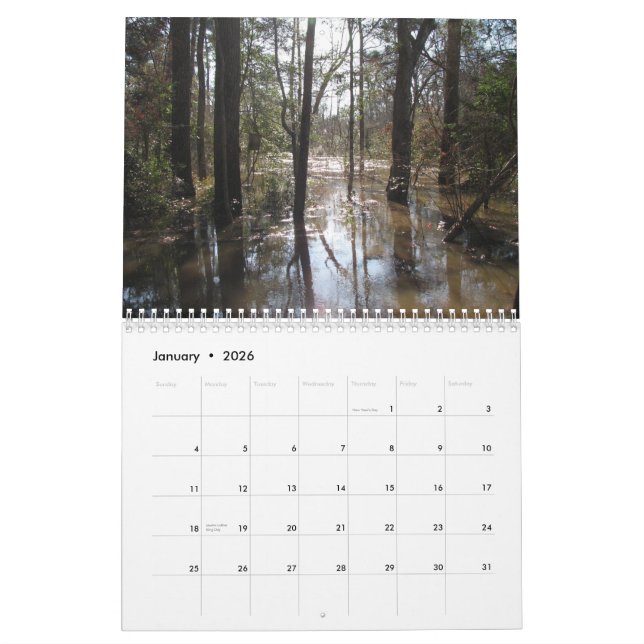 Tchefuncte kryddar kalendern kalender (Jan 2026)