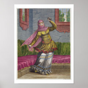 Tchinguis, eller turkiska dansare, 1800-talet (eng poster