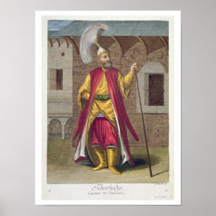 Tchorbadji kapten av janissariesna, 18th centu poster