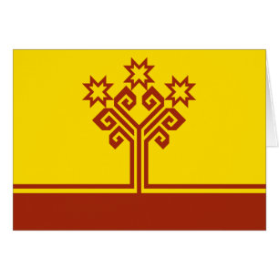 Tchuvashien flagga hälsningskort