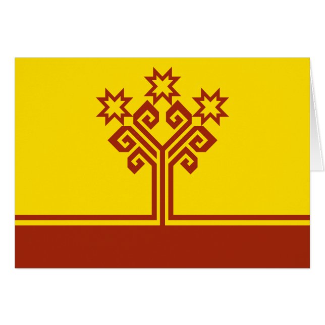 Tchuvashien flagga hälsningskort (Framsidan Horizontal)