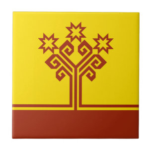Tchuvashien flagga kakelplatta