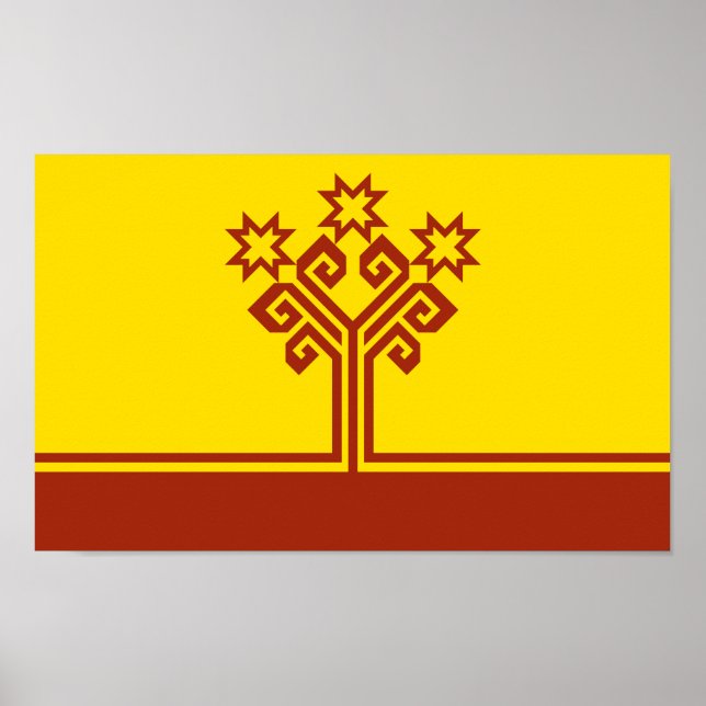 Tchuvashien flagga poster (Framsidan)