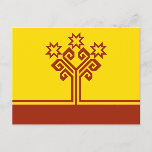 Tchuvashien flagga vykort (Framsida)