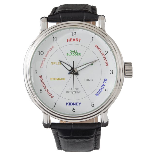 TCM Organs Body Clock Traditional Chinese Medicine Armbandsur (Framsida)