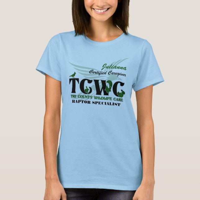 TCWC-logotypvolontär - beställnings- T Shirt (Framsida)