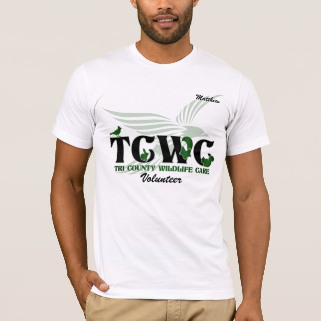 TCWC-logotypvolontär - känd skjorta för T Shirt (Framsida)