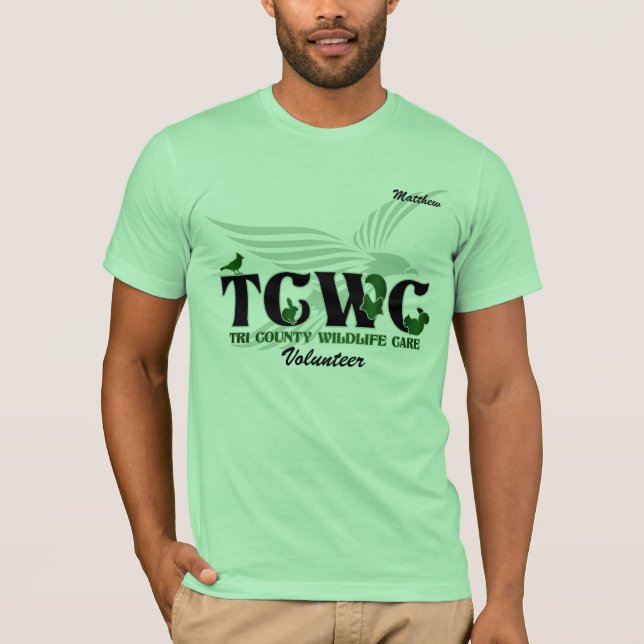 TCWC-logotypvolontär - känd skjorta för T Shirt (Framsida)