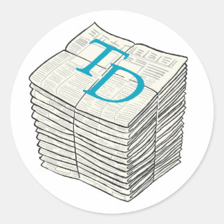 TD Stack Sticker Runt Klistermärke