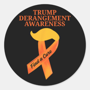 Tds Awareness Trump Derangement Syndrome Awareness Runt Klistermärke