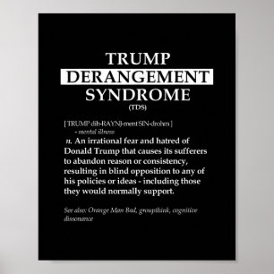 Tds politisk definitionskjorta - Trump Derangement Poster