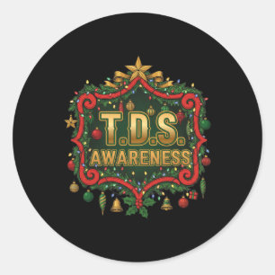 Tds Trump Derangement Syndrome Rolig Trump Support Runt Klistermärke
