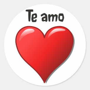 Te amo - jag kärlek er på spanska runt klistermärke