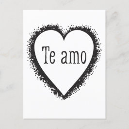 Te amo, jag kärlek er på spanska vykort
