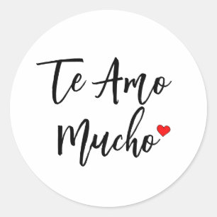 Te Amo Mucho Runt Klistermärke