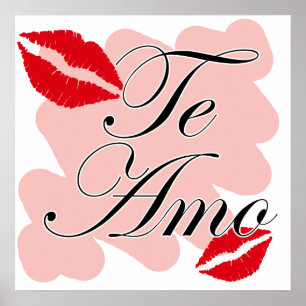 Te Amo - Spanjor - jag älskar dig Poster